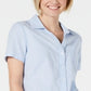 Karen Scott Women's Cotton Seersucker Shirt Blue Size XX-Large