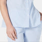 Karen Scott Women's Cotton Seersucker Shirt Blue Size XX-Large