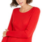 INC International Concepts Women's Asymmetrical Embellished Tunic Red Size X-Small