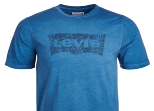 Levi's Men's Batwing Logo Print T-Shirt Blue Size Large