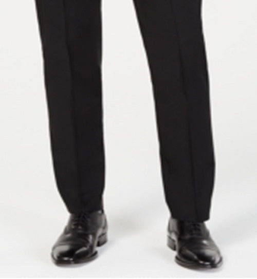 DKNY Men's Modern Fit Stretch Solid Suit Pants Black Size 31X30
