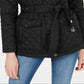 Michael Kors Women's Belted Quilted Coat Black Size X-Small