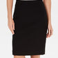 Kasper Women's Textured Pique Pencil Skirt Black Size 8