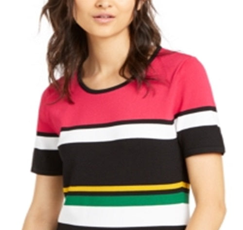 INC International Concepts Women's Striped Sweater Pink Size X-Large