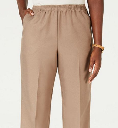 Karen Scott Women's Pull on Pants Brown Size Small