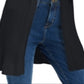 Maison Jules Women's Ribbed Open Cardigan Sweater Black Size X-Small