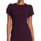 Calvin Klein Women's Petal Sleeve Jewel Neck Above the Knee Body Con Evening Dress Purple Size 14