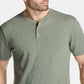 Weatherproof Vintage Men's Henley T-Shirt Green Size XXX-Large