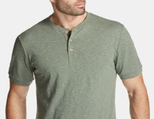 Weatherproof Vintage Men's Henley T-Shirt Green Size XXX-Large