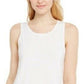 Ideology Women's Sleeveless Scoop Neck Top White Size Medium
