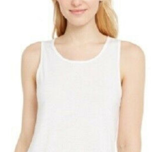 Ideology Women's Sleeveless Scoop Neck Top White Size Medium