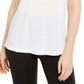 Ideology Women's Sleeveless Scoop Neck Top White Size Medium