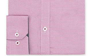 Ryan Seacrest Distinction Men's Ultimate Slim Fit Non Iron Performance Stretch Dobby Check Dress Shirt Pink Size 15.5X32-33