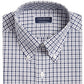 Club Room Men's Classic Regular Fit Gingham Check Performance Dress Shirt Grey Size 32X33