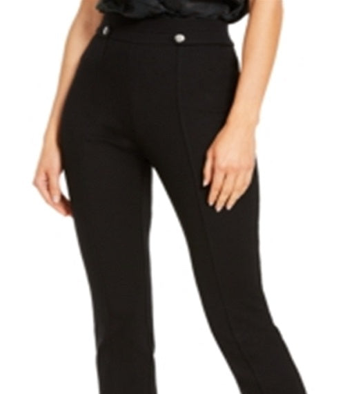 INC International Concepts Women's Pull on Straight Leg Pants Black Size 2