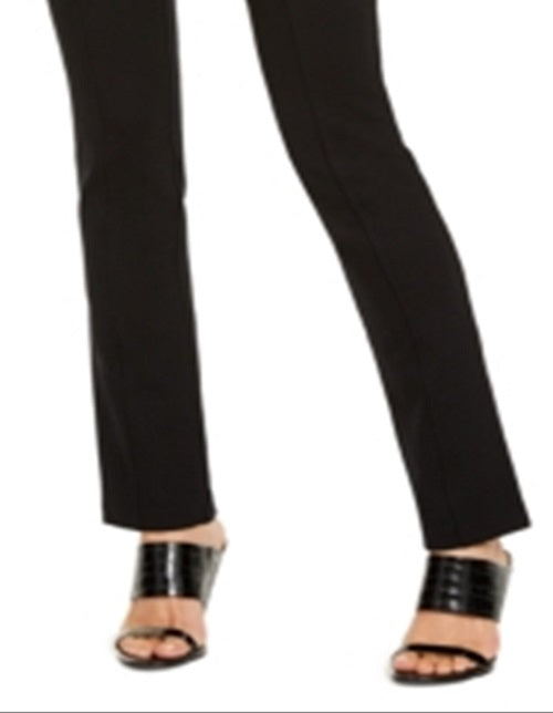 INC International Concepts Women's Pull on Straight Leg Pants Black Size 2