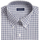 Club Room Men's Classic Regular Fit Gingham Check Performance Dress Shirt Grey Size 34X35