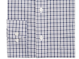 Club Room Men's Classic Regular Fit Gingham Check Performance Dress Shirt Grey Size 34X35