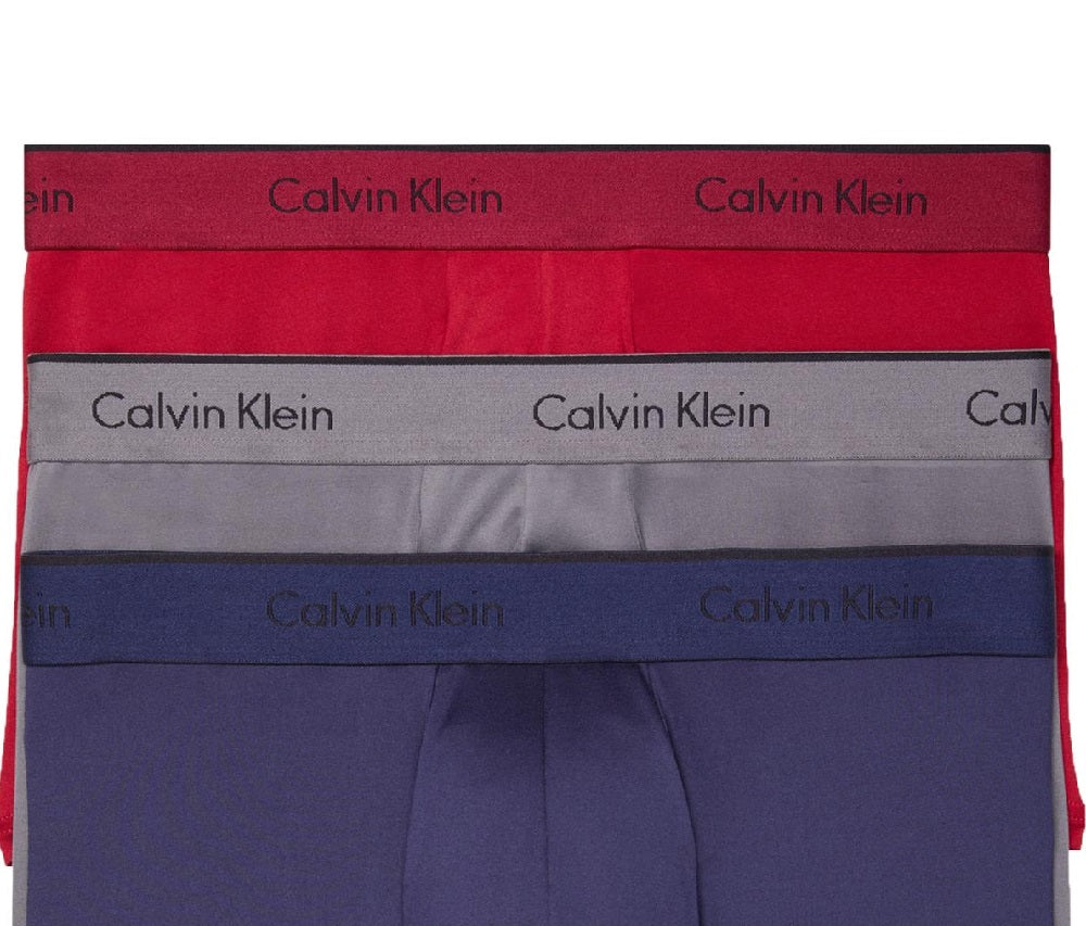 Calvin Klein Men's 3 Pack Logo Boxer Briefs Underwear Red Size X-Large