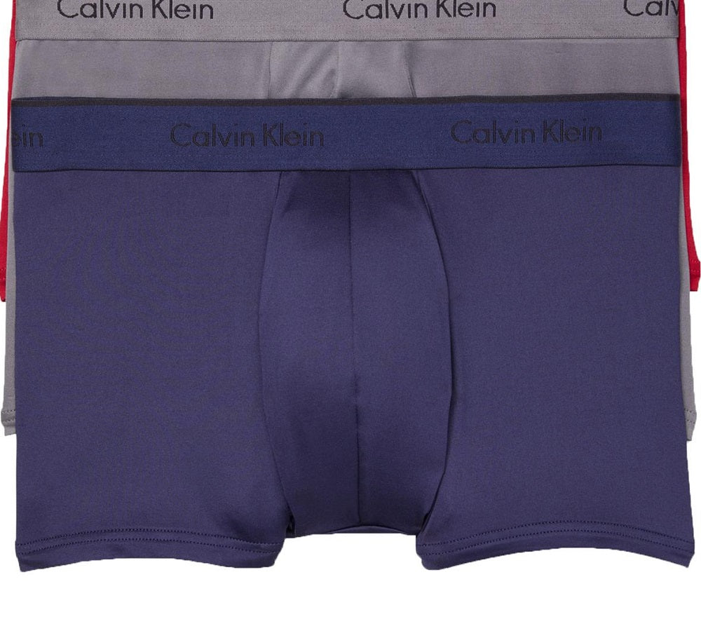 Calvin Klein Men's 3 Pack Logo Boxer Briefs Underwear Red Size X-Large