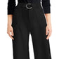 INC International Concepts Women's Belted Utility Culotte Pants Black Size 6