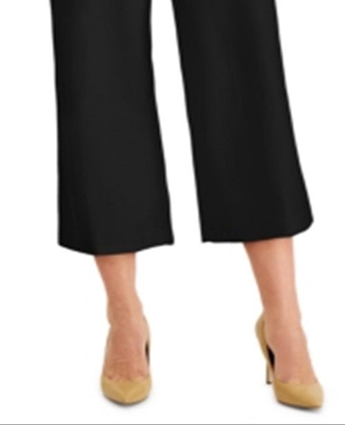 INC International Concepts Women's Belted Utility Culotte Pants Black Size 6