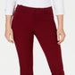 Charter Club Women's Solid Newport Slim Leg Pants Red Size 2 Petite