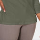 Karen Scott Women's Cotton Eyelet Yoke Top Green Size Medium
