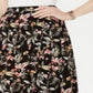 Style & Co Women's Printed High Low Skirt Black Size Petite X-Large