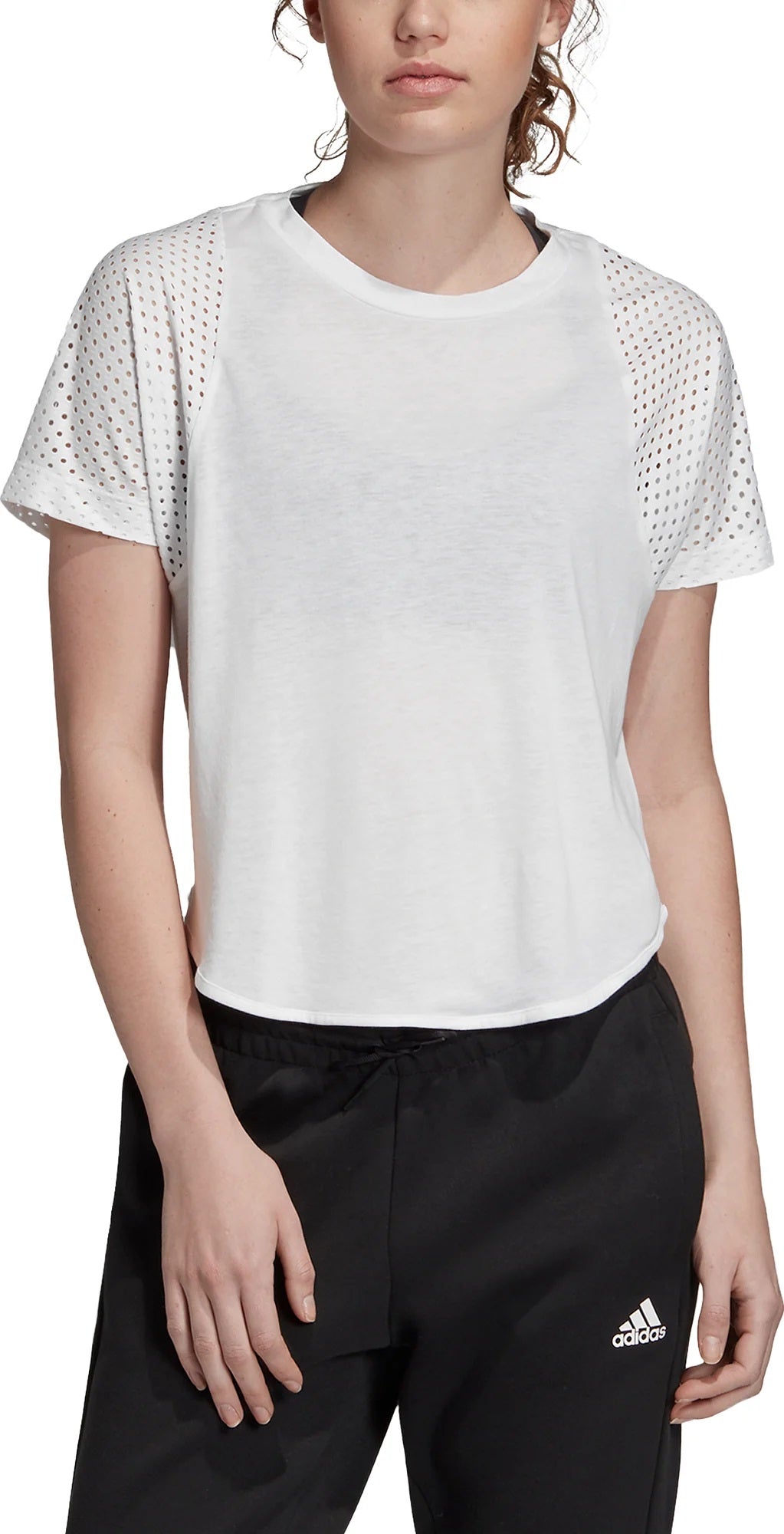 adidas Women's Id Mesh Tee White Size Small