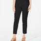 Style & Co Women's Cropped Pull on Straight Leg Pants Black Size L