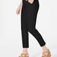 Style & Co Women's Cropped Pull on Straight Leg Pants Black Size L