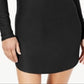 Planet Gold Junior's Strap Detailed Soft Bodycon Dress Black Size Large