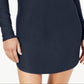 Planet Gold Women's V Neck Long Sleeves Mini Dress Blue Size Large