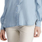 Ralph Lauren Women's Tie Neck Chambray Shirt Blue Size Large