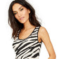 INC International Concepts Women's Sleeveless Scoop Neck Tank Top Brown Size Small