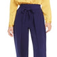 Bar III Women's Tie Wide Leg Pants Blue Size XX-Small