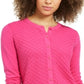 Charter Club Women's Peacock Stitch Cardigan Pink Size X-Small