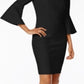 Calvin Klein Women's Bell Sleeve Sheath Dress Black Size 2 Petite