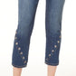 INC Iternational Concepts Women's Grommet High Rise Cropped Skinny Jeans Blue Size 6 Petite