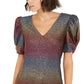 INC Iternational Concepts Women's Rainbow Shine Top Purple Size XX-Large