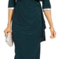 R & M Richards Women's Cropped Jacket & Ruffled Gown Green Size 10