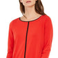 Alfani Women's Piped Tunic Wine Size Petite XL