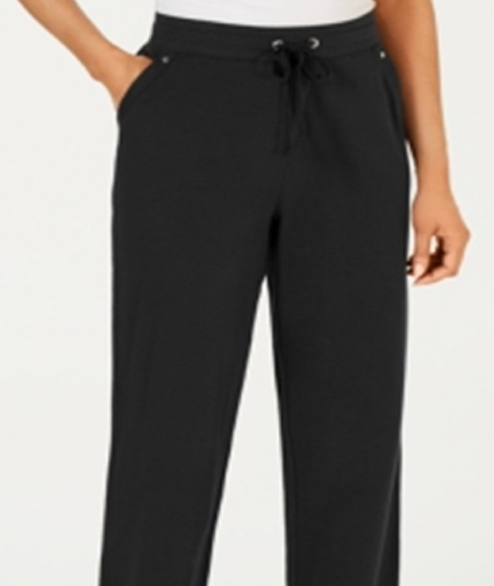 Karen Scott Women's Pull On Terry Pants Black Size Petite Medium