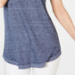 Style & Co Women's  Chest-Pocket Burnout Top  Blue Size XS