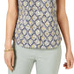 Charter Club Women's Sleeveless Button Up Shirt Yellow Size 14 Petite