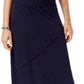 Style & Co Women's Skirt Petite Maxi Exposed Seam Blue Size Petite X-Large
