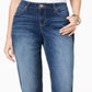 Style & Co Women's Curvy-Fit Cuffed Boyfriend Jeans Blue Size 2