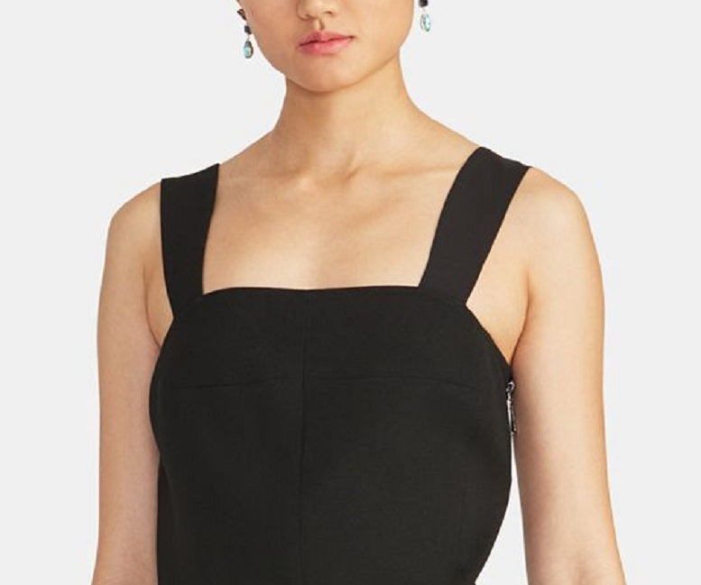 Rachel Roy Women's Sleeveless Square Neck Crop Top Black Size Medium