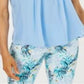 Charter Club Women's Sleeveless Pintuck Blouse Blue Size Large
